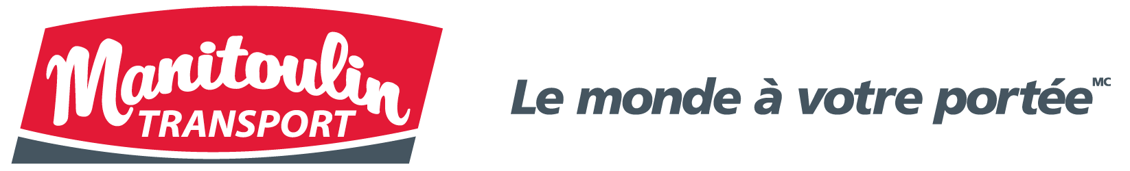 Logo de Manitoulin Transport avec slogan